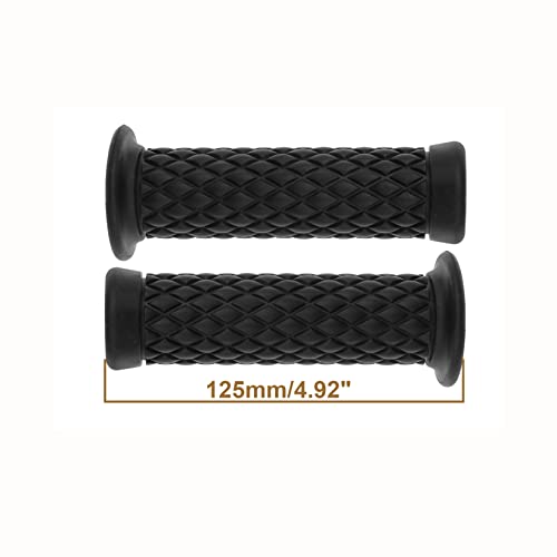 Universal Motorcycle Handles Grips - Non Slip Rubber Motorcycle Grips for Harley Honda Yamaha Suzuki Kawasaki Dirt Bike - color: Black
