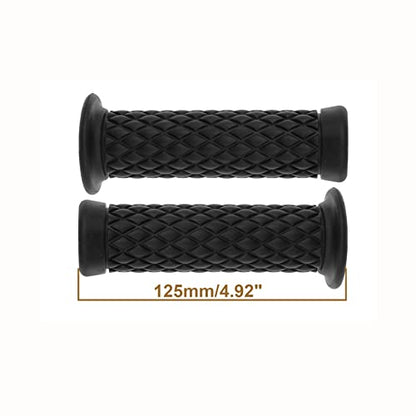 Universal Motorcycle Handles Grips - Non Slip Rubber Motorcycle Grips for Harley Honda Yamaha Suzuki Kawasaki Dirt Bike - color: Black