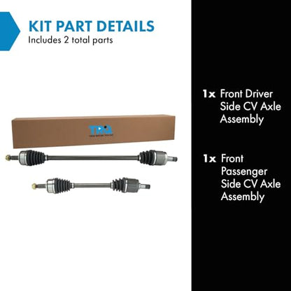 TRQ Front Left and Right CV Axle Assembly Set 2 Piece - style: CSA82477