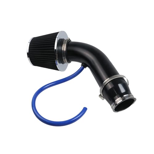 Modengzhe Cool Air Intake Kit, 3" Universal Induction Flow Tube Kit, Black - color: Black
