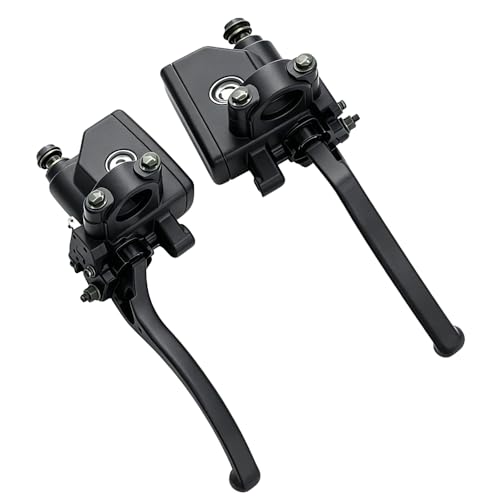 DSkoiph 1" 25mm Left & Right Hydraulic Brake Clutch Master Cylinder Handlebar Compatible with Shadow Goldwing Magna VTX Suzuki Yamaha Road Star V-Star Kawasaki Motorcycle - color: Black