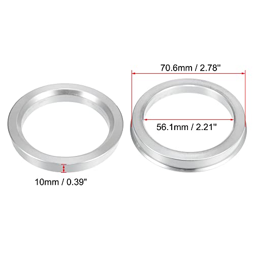 X AUTOHAUX 4pcs Aluminium Hub Centric Rings Wheel Bore Center Spacer - size: 56.1mm