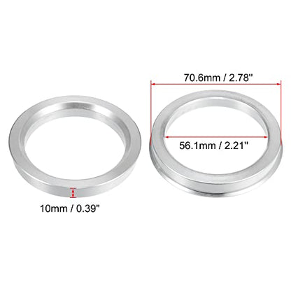 X AUTOHAUX 4pcs Aluminium Hub Centric Rings Wheel Bore Center Spacer - size: 56.1mm