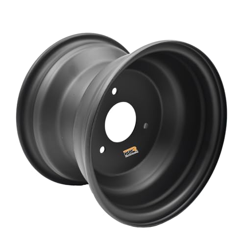 8" Rear Wheel Rim with 3 Holes Fits for Most ATV Go Kart Off-Road Dirt Pit Bike Quad Dirt Bikes Street Bikes (Rear-Black) - size: 8" wheel rim-rear