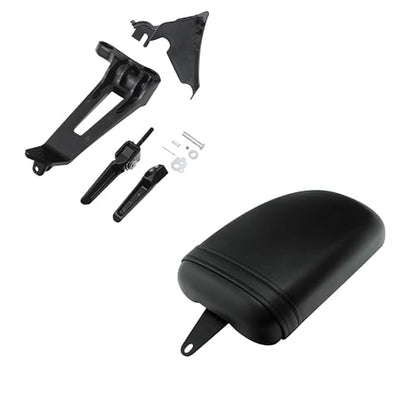 SLMOTO Motorcycle Pillion Seat Foot Pegs Bracket Fit For Honda Rebel 1100 - color: Black