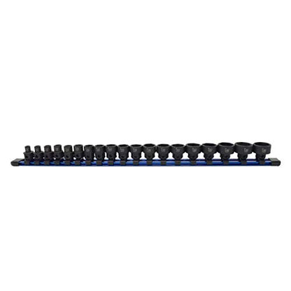 Astro Tools 78319 19pc 3/8" Drive 6-24mm Low Profile Nano Impact Socket Set - No Skips - size: No Skips 3/8" Metric