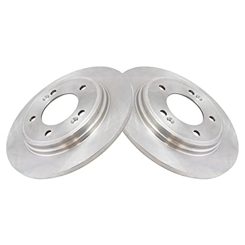 TRQ Rear Brake Pad and Rotor Set Ceramic Solid Rotors - style: BKA14230