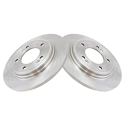TRQ Rear Brake Pad and Rotor Set Ceramic Solid Rotors - style: BKA14230