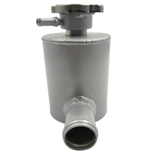 Universal 32mm Hose Filler Neck Aluminum Coolant Overflow Expansion Reservoir Tank With Cap