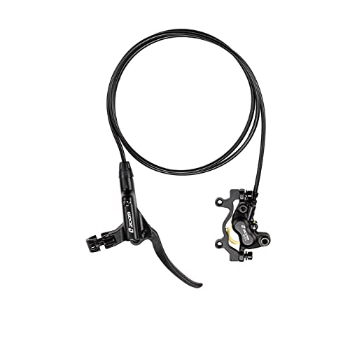 BUCKLOS Zoom Mountain Bike MTB 4 Piston Hydraulic Disc Brakes Set - Left Front 850mm Right Rear 1550mm Hydraulic Brake Aluminum Alloy Lever with Caliper is/PM Adapter Fit EBike/Fat Bike(Pre-Bled) - color: Rear only