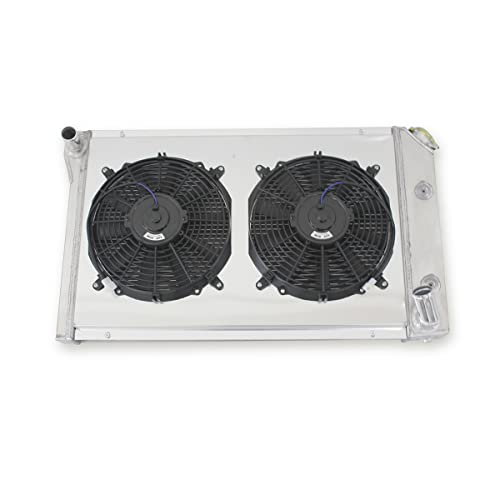 3-Row Aluminum Radiator Fan Shroud 2X12 Inches Dia. 1977-1982 78 79 - size: 75