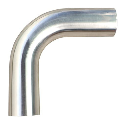 2.5" (63mm) OD 90 Degree Aluminum Elbow Pipe Intercooler Pipe Air Intake Tube, 1.5D Radius, Aluminum Alloy Tube High polished - color: 90 Degree, size: OD 2.5" (63mm)