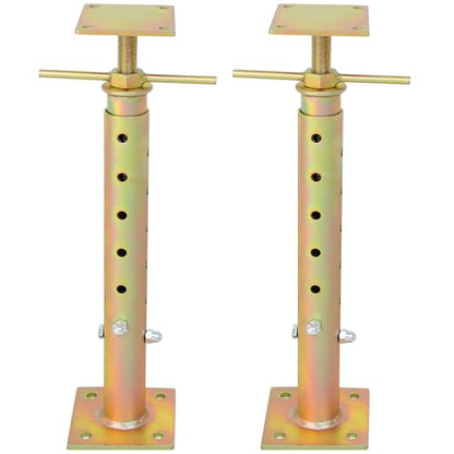 2PCS House Floor Jacks for Leveling,19"-36" Adjustable Screw House Jack Post Pole for Lifting, Heavy Duty Steel Telescoping Jacks Post for Beam Roof Joists Leveling, Crawlspace and Basement Support