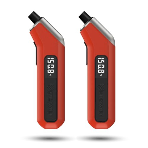 ETENWOLF T300 2 Pack Digital Tire Pressure Gauge 200 PSI for Car Tires - color: Vivid Orange