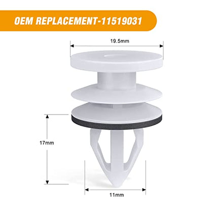 GOOACC 50PCS Door Panel Retainer with Sealer GM:11519031 Hummer H2 2003 - color: 50Pcs Door Panel Retainer