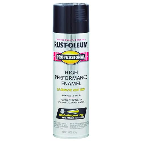Rust-Oleum Professional High Performance Gloss Black Spray Paint - color: Gloss Black, size: 15 Ounce (Pack of 1)