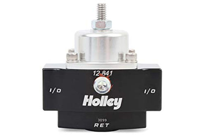 Holley 12-841 4.5-9 PSI Adjustable Bypass Billet Fuel Pressure Regulator with 3/8" NTP Ports