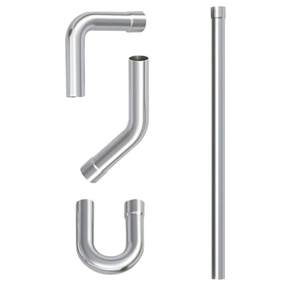 A-KARCK Stainless Steel Mandrel Bends 4 Pcs, 3 Inches 304 Stainless Steel Exhaust Pipe DIY Custom Exhaust Tubing Pipe Straight & U-Bend Kit, Universal Fit - size: 3 inch 4 piece Kit, style: Stainless Steel
