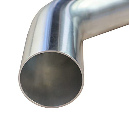 1.75" (45mm) OD 45 Degree Aluminum Elbow Pipe Intercooler Pipe Air Intake Tube, 1.5D Radius, Aluminum Alloy Tube High polished (45 Degree, OD 1.75") - color: 45 Degree, size: OD 1.75" (45mm)