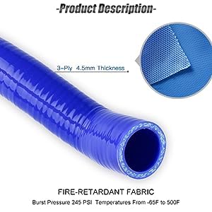 Silicone Reinforced Turbo/Intercooler/Intake Piping Coupler Industrial Hydraulic Hoses 4-Ply(5.4mm) (90 Degree ID 5 inch (127mm)) - style: 90 Degree ID 5 inch (127mm)