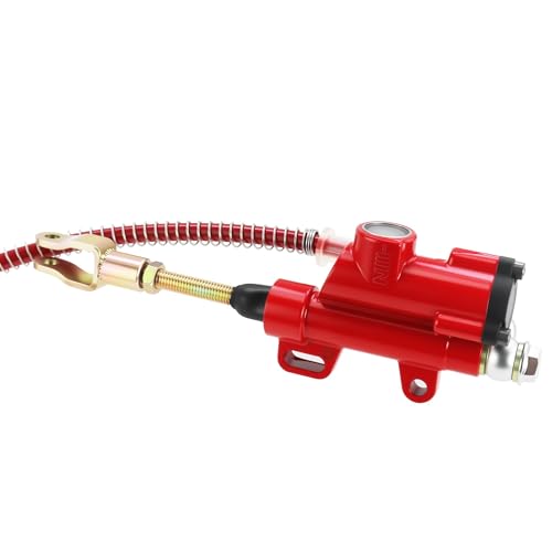 PRO BAT Rear Brake Master Cylinder Caliper With Brake Pad Assembly - color: Red