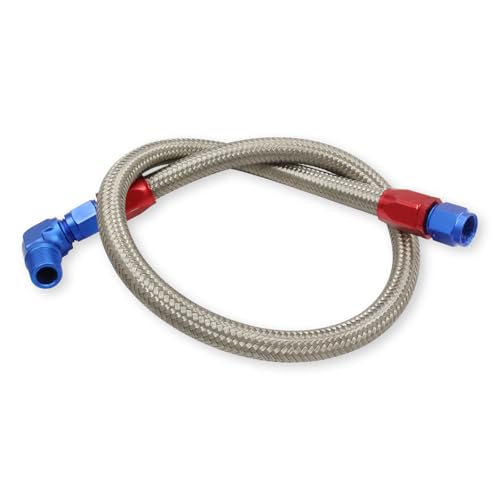 8123 Braided Fuel Line Kit Fuel Fitting Pressure Regulator Silver