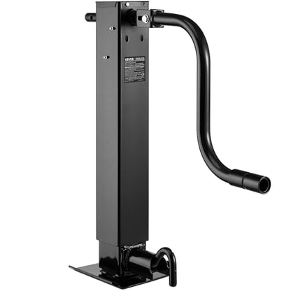 VEVOR Heavy-Duty Trailer Jack, 12,000 lbs Load Capacity, Sidewind Square Direct Weld-on Trailer Jack with Handle Crank, Adjustable Drop Leg, 26-Inch Travel for Lifting RV, Utility, Yacht Trailers - size: 12000lbs (26 inch Stroke)