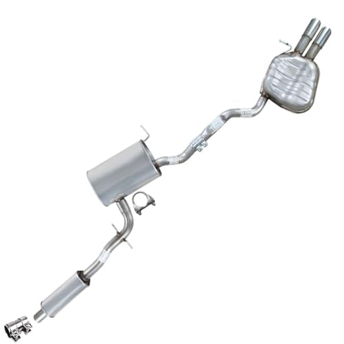 Northeastern Exhaust | Stainless Steel Resonator and Muffler Exhaust Kit Compatible for 2005-2014 VW Jetta 2.5L | Free Clamp, and Sleeve included | Automotive Replacement Part