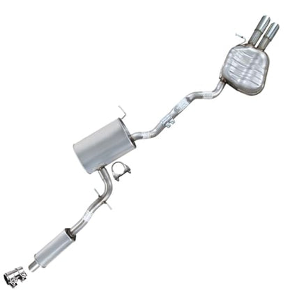 Northeastern Exhaust | Stainless Steel Resonator and Muffler Exhaust Kit Compatible for 2005-2014 VW Jetta 2.5L | Free Clamp, and Sleeve included | Automotive Replacement Part