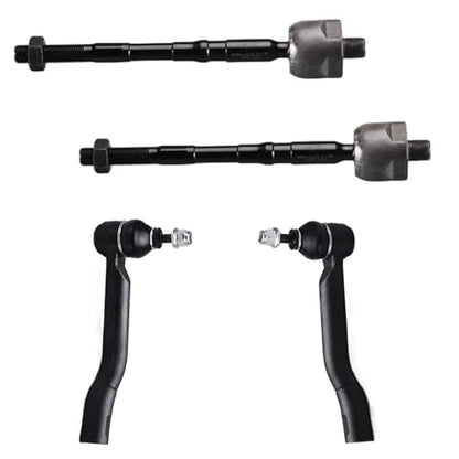 Front Outer Inner Tie Rod End Steering Kit for Nissan Rogue 2014-2020 - size: ES801220 ES801221 EV801396