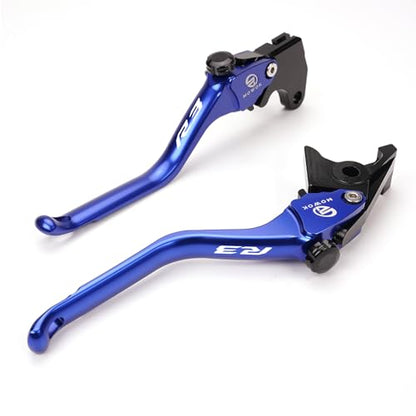 MOWOK Fit for Yamaha R3 YZFR3 Adjustable Brake Clutch Levers - color: Blue