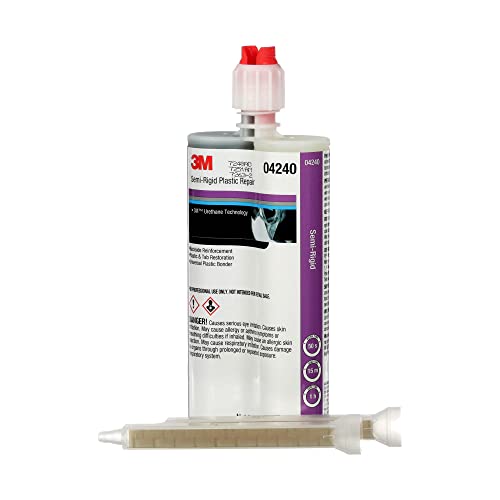 3M Semi-Rigid Plastic Repair 04240, Strong Adhesion, 200 mL Cartridge