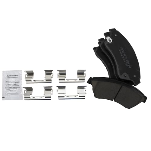 TRQ Front and Rear Brake Pad and Rotor Set Ceramic Vented Solid Rotors - style: BKA11949