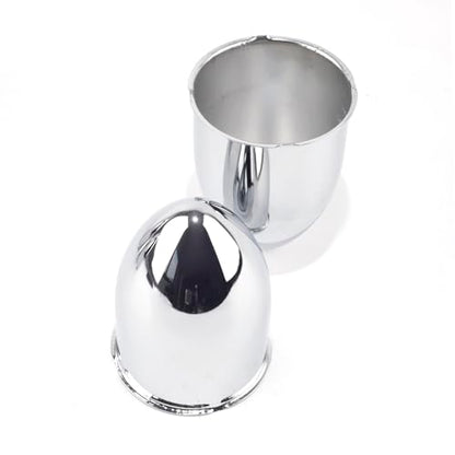 2Pcs 3.15" OD 4.5" H Pointed Top Trailer Wheel Center Caps for Rim - color: Chrome, size: 3.15" OD 4.5" H