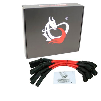 AIP Electronics Dragon Fire Race Series High Performance 10.2mm Ignition Spark Plug Wire Set Compatible with 1999-2007 Chevy and GMC LS1 VORTEC 4.8L 5.3L 6.0L OEM Fit PWGMV-DF