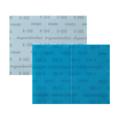 Super Assilex Flexible Sanding Sheets Job-PAK, Ocean K-360, U191-1515, 4 Sheets + 1 M Hand Pad for Half Sheets - color: K-360 Ocean, size: w/ Half-sheet M Pad