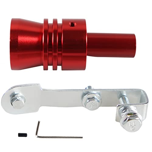 Universal Red Universal Turbo Sound Whistle Muffler Pipe Sounder Simulator Tailpipe Noise Sound Enhancer Compatible with Motorcycle, Truck, Cars, Dirt Bike and Scooter(XL 2 Pack) - color: Red