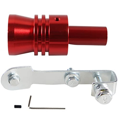 Universal Red Universal Turbo Sound Whistle Muffler Pipe Sounder Simulator Tailpipe Noise Sound Enhancer Compatible with Motorcycle, Truck, Cars, Dirt Bike and Scooter(XL 2 Pack) - color: Red