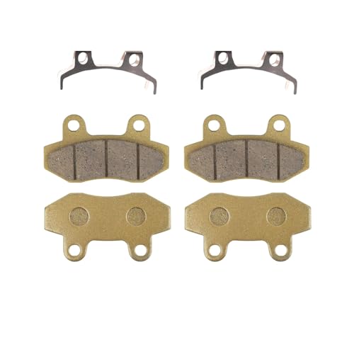 2 Pairs Motorcycle Front Disc Brake Pads Compatible with Chinese Scooter Taotao 150 long style go kart Gy6 49cc 50cc 125cc 150cc 200cc 250cc ATV Dirt Bike Pit Bike Roketa TaoTao Baja Sun,YELLOW - color: 2 Metal & 2 circlips