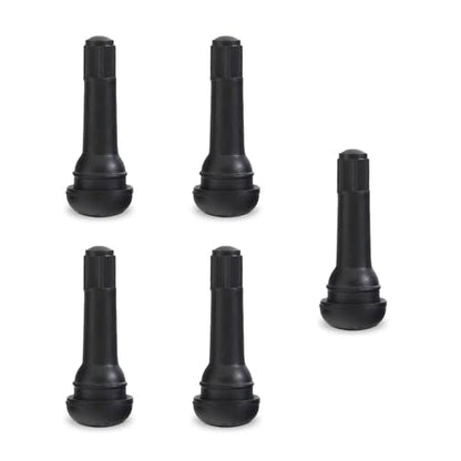 5 PCS Rubber Snap-In Tire Valve Stem, Durable TR414 Tubeless Valve Core Replacement, Universal Automotive Tire Valve Stem for Cars & Motorcycles - size: TR414