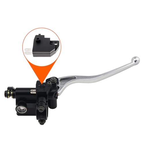 22mm 7/8" Left Hand Brake Master Cylinder Clutch Lever M10 Mirror Hole - style: Left Hand