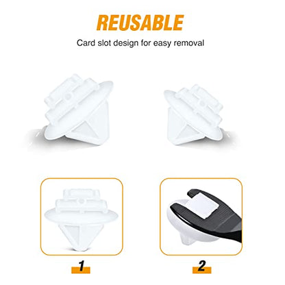 GOOACC 50pcs Rear Door Body Side Moulding Clips for Jeep Renegade 2015-2020 Fiat Chrysler 68241251AA 68241251-AA White Nylon Wheel Opening Moulding Clip Fits into 9mm Hole - color: 50Pcs Door Body Moulding Clips