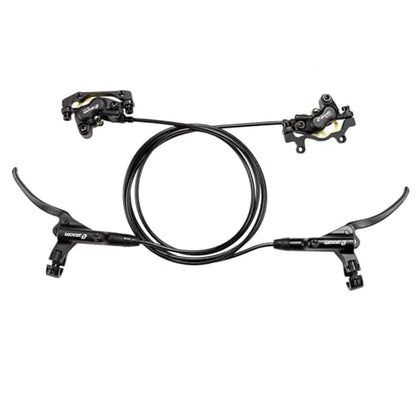 BUCKLOS Zoom 4 Piston Pre-Bled MTB Hydraulic Disc Brake Set - color: Front+Rear