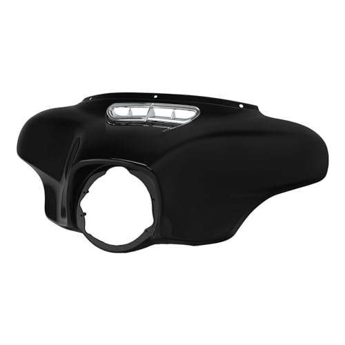 TCT-MOTORPARTS Outer Fairing Body for Harley Touring Street Electra Glide Ultra Classic Limited Tri 2014-2023 FLHTCU FLHTK FLHT FLHTP FLHTCUL FLHTKSE - color: Outer Fairing Vivid Black #1