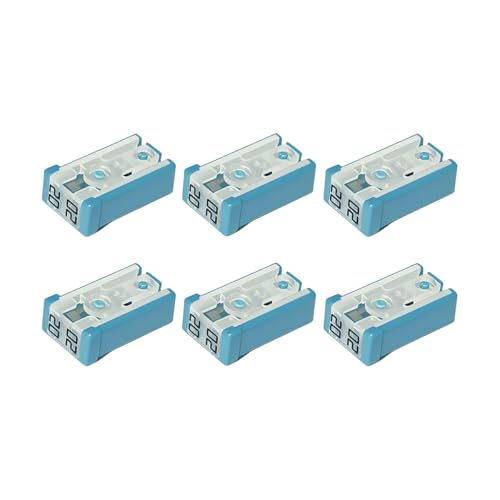 Mini Slotted Car Cartridge Fuse Kit, 6PCS 20A 32V MCASE Shaped Low Profile Vehicle Cartridge Fuse Assortment Kit, Automotive Replacement Accessories, Universal for SUV RV Truck - color: 20A