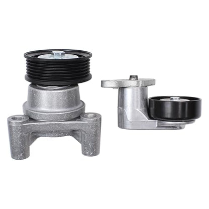 Engine Water Pump Thermostat Assembly w/Accessory Drive Belt Tensioner Kit