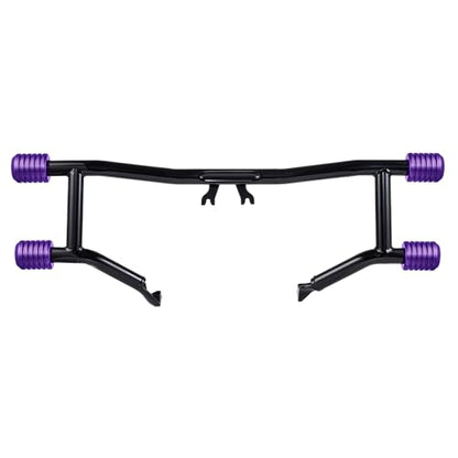 Advanblack Protek Two Step Highway Peg Crash Bar with CNC Slider Fit for 2014-2025 Harley Touring Road Glide Street Glide Electra Glide – Engine Guard Performance Upgrade (Purple CNC) - color: Purple CNC