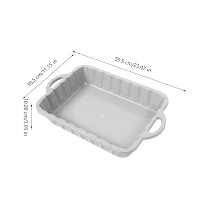 CALLARON 23.5" Car Oil Drain Pan - Heavy Leakproof Oil Collector Pan - color: White