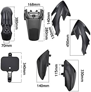 Plastics Fender Kit with Black Tall Seat for Honda CRF50 XR50 Chinese 50cc 70cc 90cc Dirt Pit Bike (Red) - color: Red