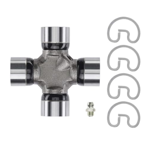 DRiV MOOG Premium Universal Joint - Greaseable U-Joint with Nitrile Rubber Grease Seals - Wear-Resistant Construction - Case-Hardened, Cold-Formed Auto Repair Joint